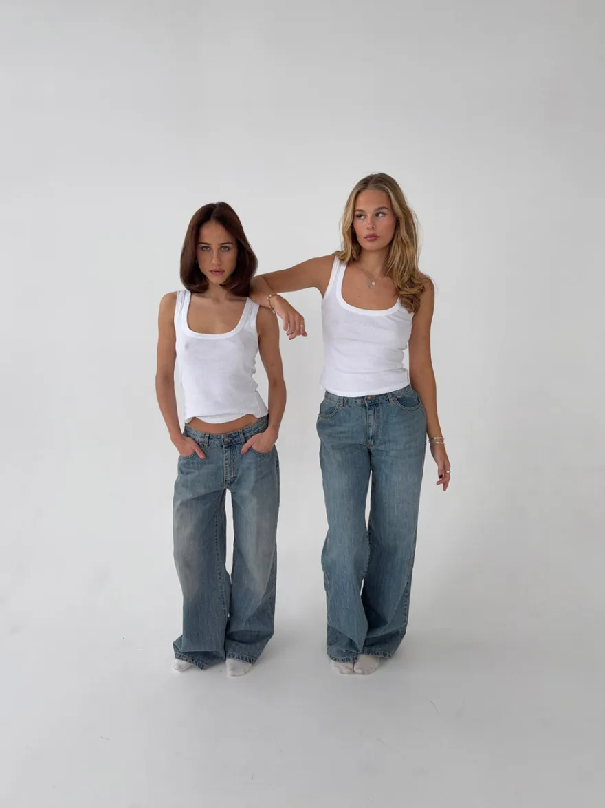 Design By Si Samara jeans - Blå denim Clearance
