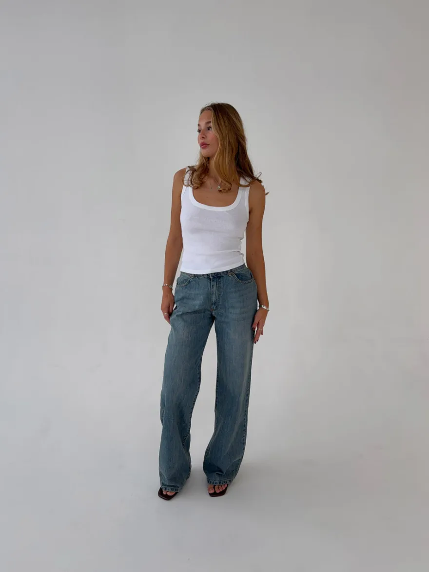Design By Si Samara jeans - Blå denim Clearance