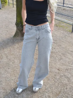 Design By Si Samara jeans - Lys grå Outlet