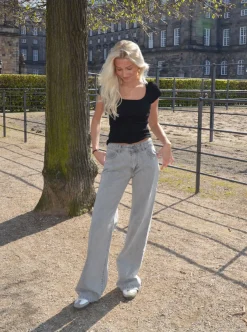 Design By Si Samara jeans - Lys grå Outlet
