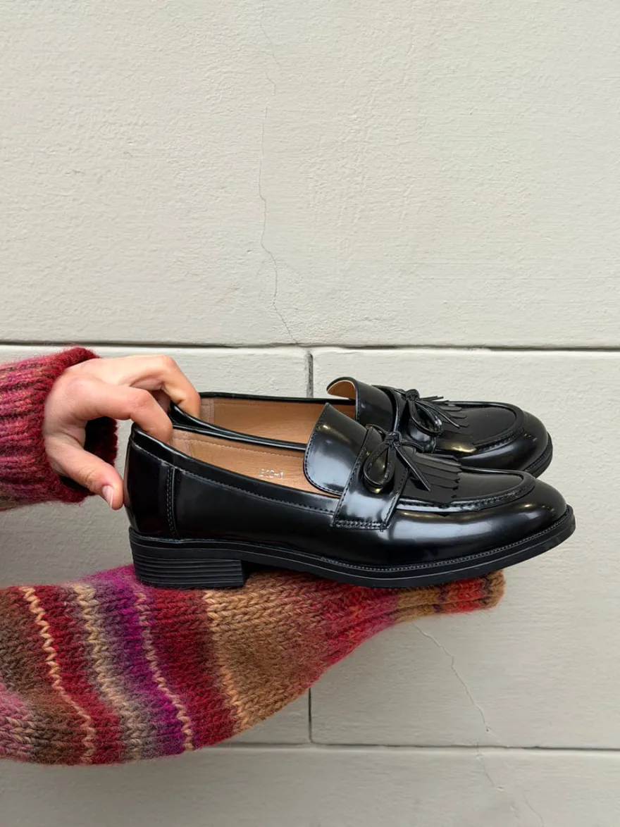Design By Si Samia loafers med detaljer - Sort Hot