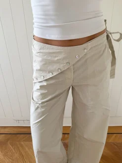 Design By Si Scandivv bukser med detaljer - Beige Outlet