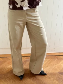 Design By Si Scandivv jeans med koprint - Beige Hot