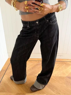 Design By Si Scandivv jeans med opsmøg - Grå Online