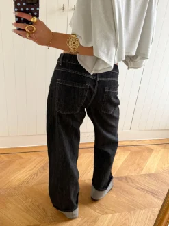 Design By Si Scandivv jeans med opsmøg - Grå Online