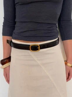Design By Si Shift bælte - Sort/guld Sale