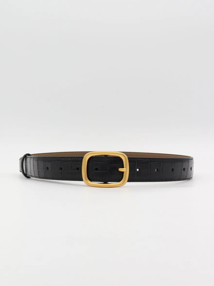 Design By Si Shift bælte - Sort/guld Sale