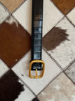 Design By Si Shift bælte - Sort/guld Sale
