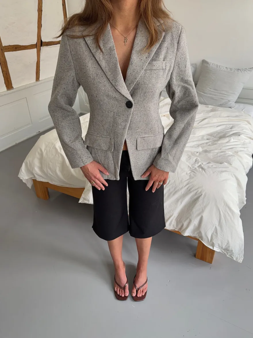Design By Si Sienna blazer i uld - Lysegrå Best