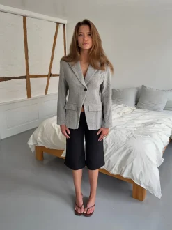 Design By Si Sienna blazer i uld - Lysegrå Best