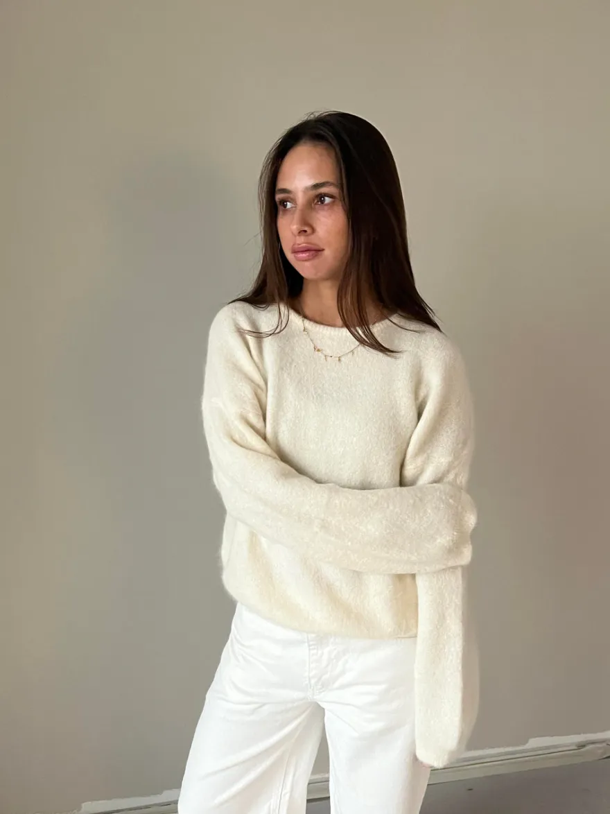 Design By Si Sierra striktrøje - Off-white Best