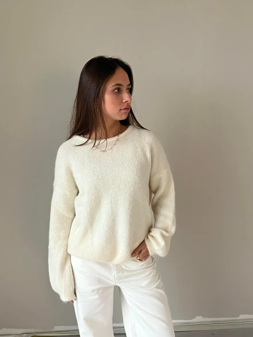 Design By Si Sierra striktrøje - Off-white Best
