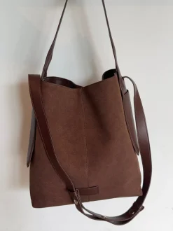 Design By Si Sile skuldertaske med sidelommer - Brun Best