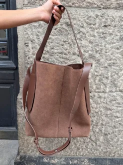 Design By Si Sile skuldertaske med sidelommer - Brun Best