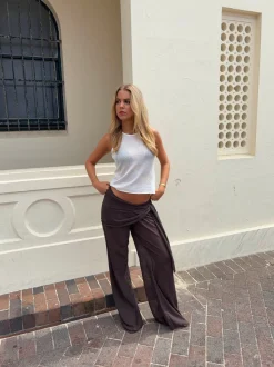 Design By Si Silja top med glimmer - Hvid Online