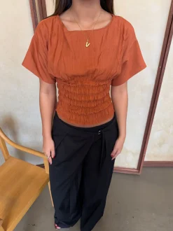 Design By Si Sina top med smock - Orange Discount