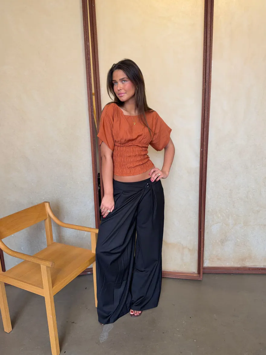Design By Si Sina top med smock - Orange Discount