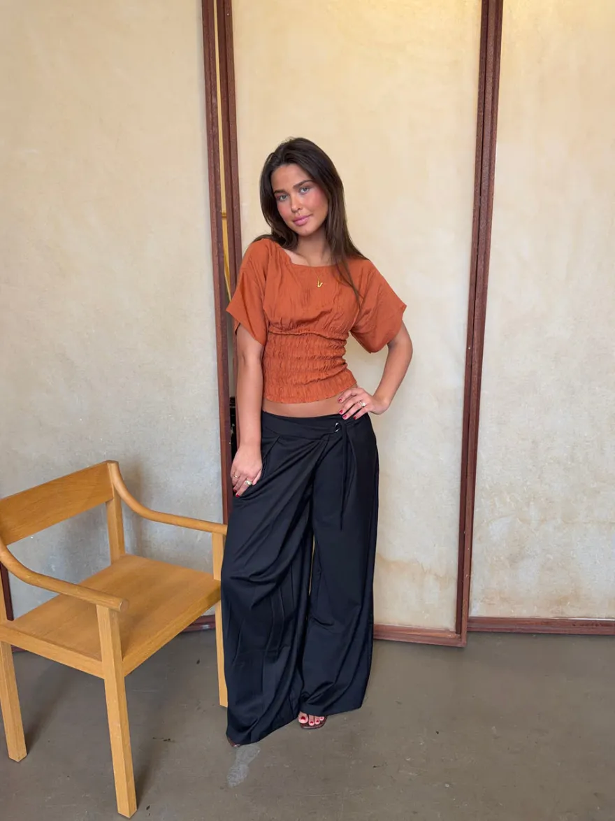 Design By Si Sina top med smock - Orange Discount