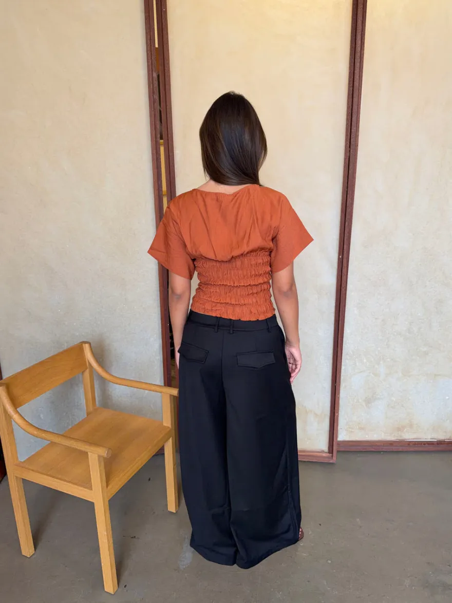 Design By Si Sina top med smock - Orange Discount