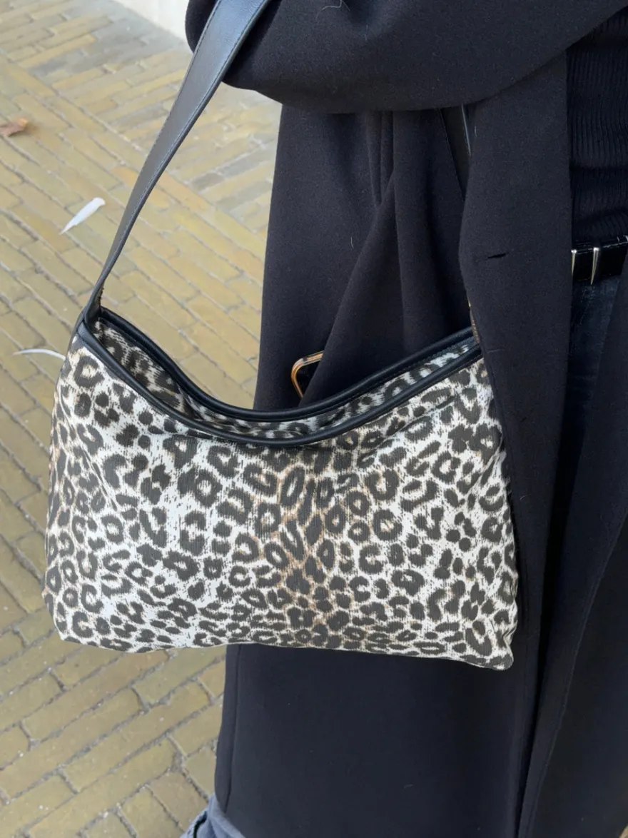 Design By Si Singapore taske - Leopard Clearance