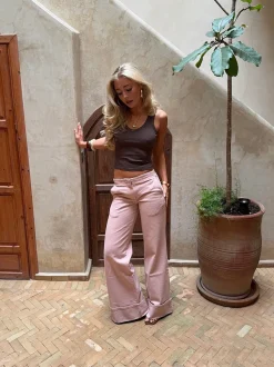 Design By Si Siv jeans - Lyserød Sale