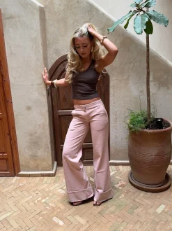 Design By Si Siv jeans - Lyserød Sale