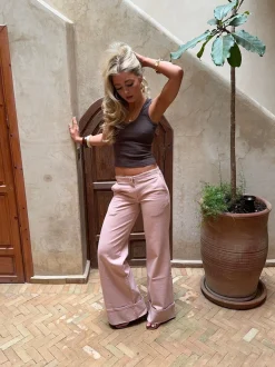 Design By Si Siv jeans - Lyserød Sale