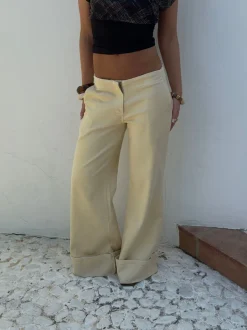 Design By Si Siv jeans - Lys gul