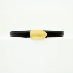 Design By Si Sleek bælte - Sort/guld New