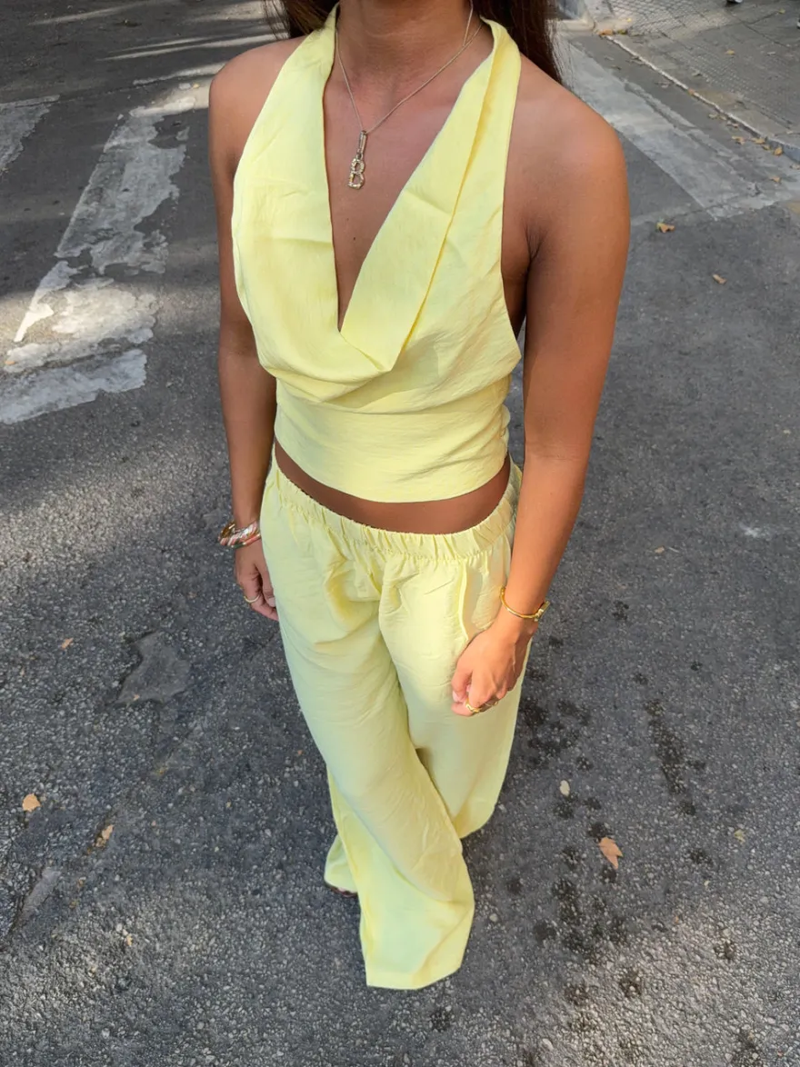 Design By Si Snuvia halterneck top - Gul Best