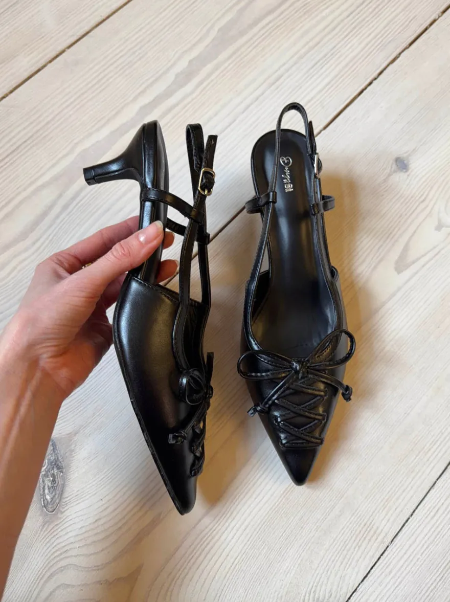 Design By Si Sola mules med sløje - Sort Discount