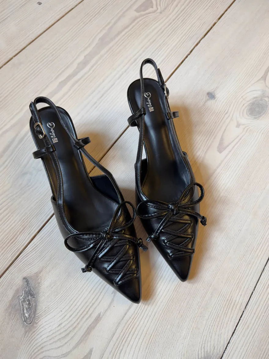 Design By Si Sola mules med sløje - Sort Discount