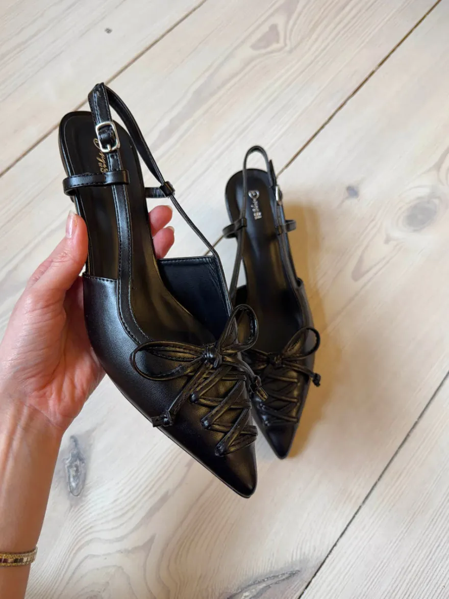 Design By Si Sola mules med sløje - Sort Discount