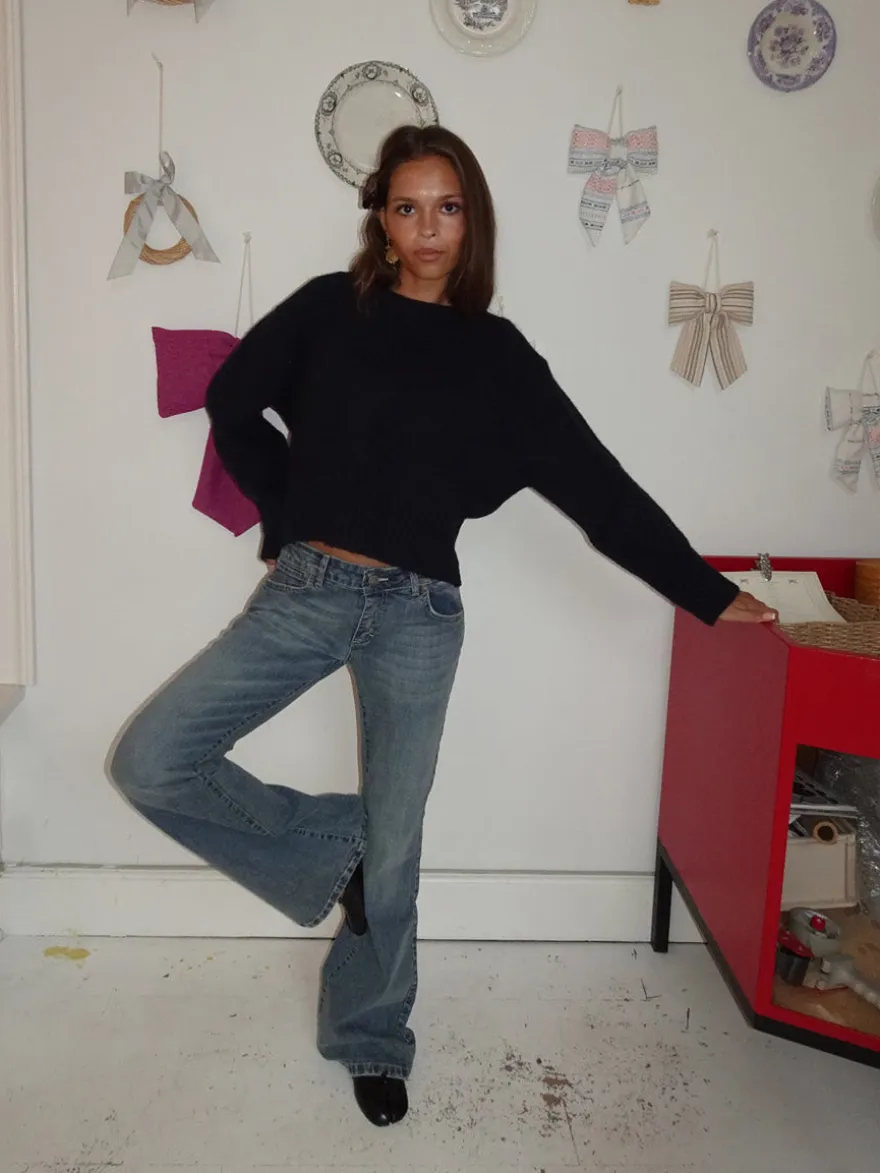 Design By Si Solea bootcut jeans - Lys denim Online