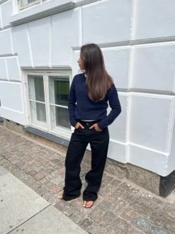 Design By Si Star jeans med leopard stjerner - Sort