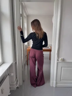 Design By Si Sussa bukser med detaljer - Bordeaux Discount