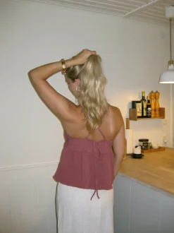 Design By Si Sussie top - Støvet rosa Discount