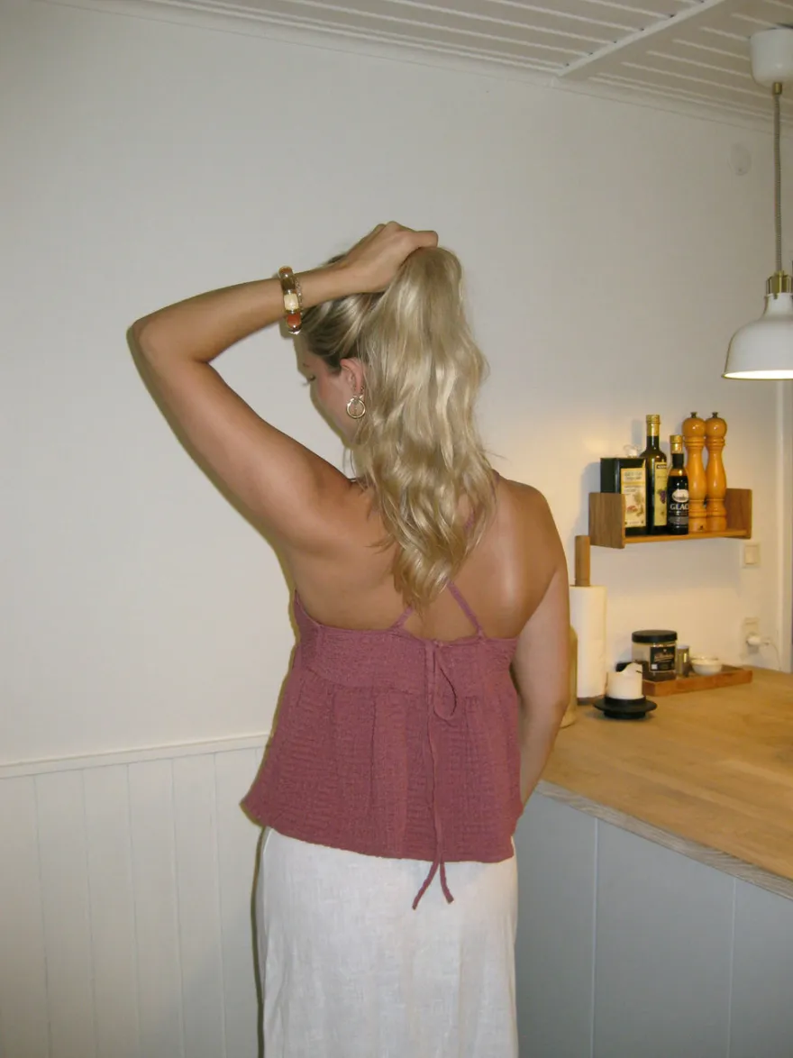 Design By Si Sussie top - Støvet rosa Discount