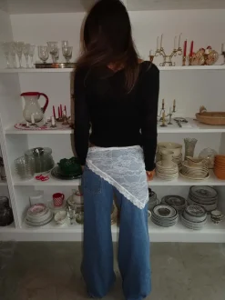Design By Si Talina blondetørklæde - Hvid Online