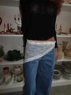 Design By Si Talina blondetørklæde - Hvid Online