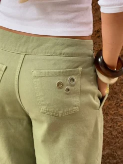 Design By Si Tanija jeans med ringdetaljer - Lysegrøn Best