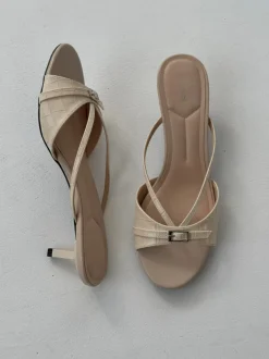 Design By Si Teleo minihæle med spændedetalje - Beige Discount