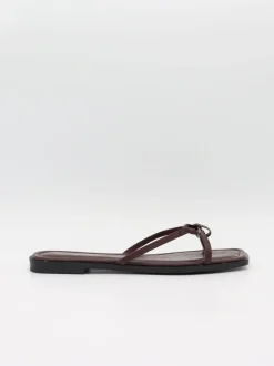 Design By Si Tennalina sandaler med sløjfedetalje - Mørkebrun Hot