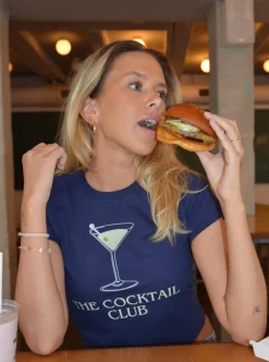 Design By Si The cocktail club baby tee - navy Clearance