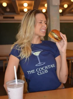 Design By Si The cocktail club baby tee - navy Clearance
