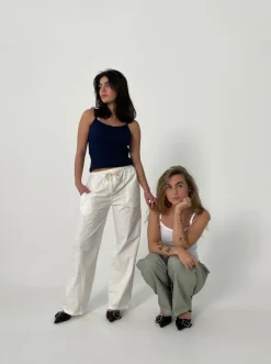 Design By Si Thora løse bukser - Off white Hot