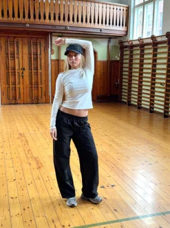 Design By Si Tiff trackpants - Sort Outlet
