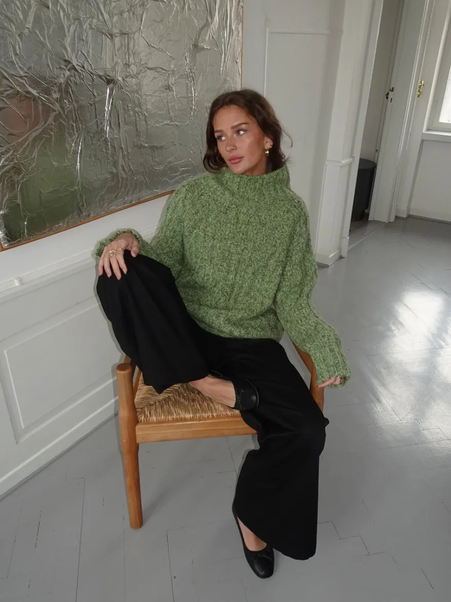 Design By Si Tikka striktrøje - Grøn Online