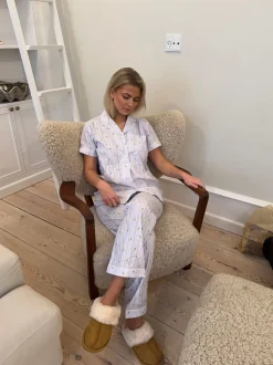 Design By Si Tinna pyjamas sæt med isvafler - Blå/hvid Sale