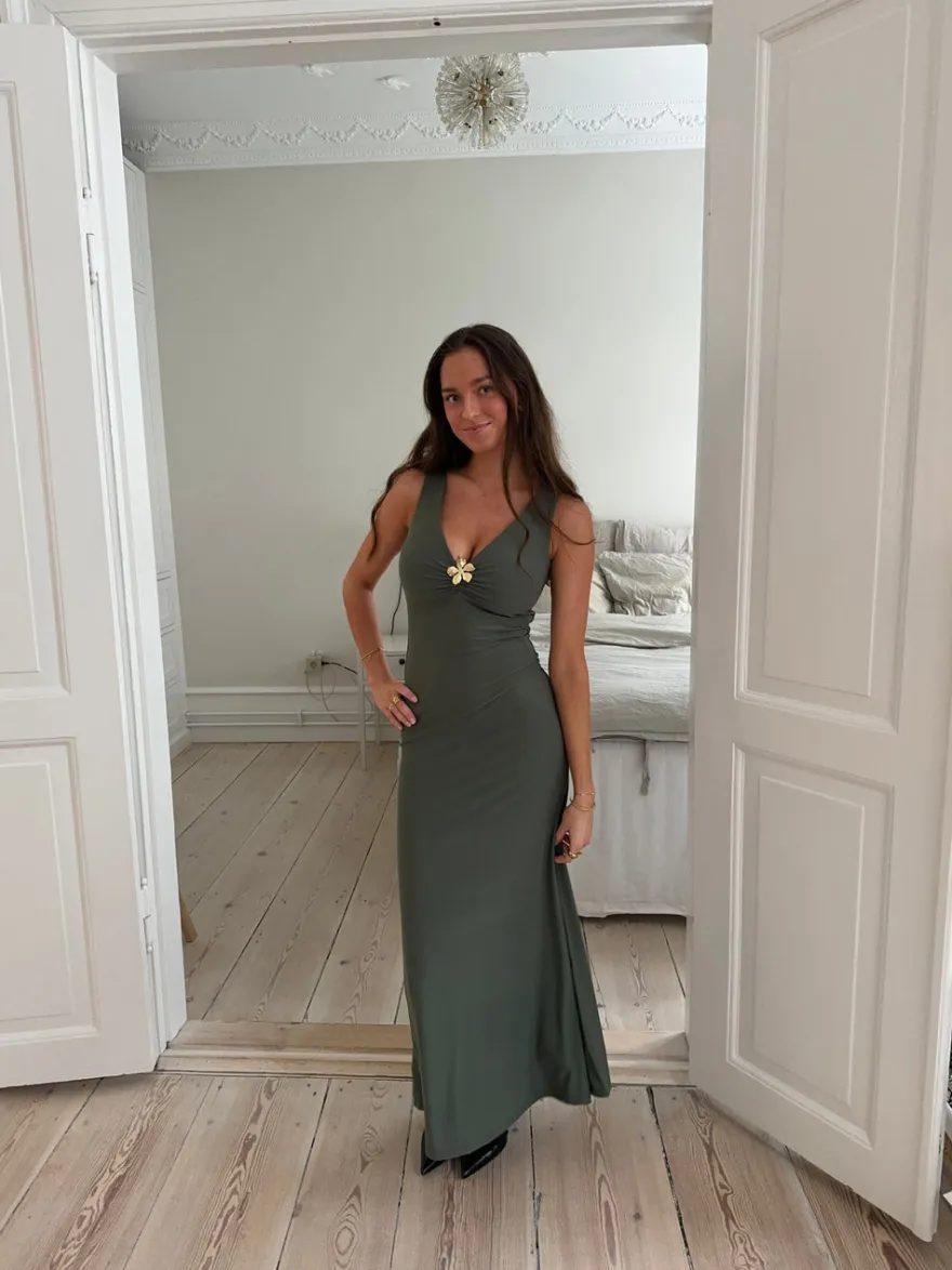 Design By Si Tita maxikjole - Sagegrøn